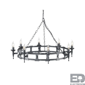 Подвесная люстра Elstead Lighting SAXON SAX8-BLK-SIL - цена и фото