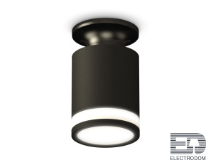 Комплект накладного светильника с акрилом XS6302113 SBK/PBK/FR черный песок/черный полированный/белый матовый MR16 GU5.3 (N6902, C6302, N6221) - цена и фото