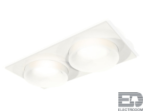 Комплект встраиваемого светильника с акрилом XC7635044 SWH/FR белый песок/белый матовый MR16 GU5.3 (C7635, N7165) - цена и фото