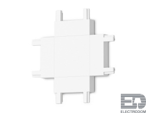 GV1124 WH белый X-образный коннектор для накладного шинопровода 46*46*6 - цена и фото