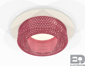Комплект встраиваемого светильника с композитным хрусталем XC7621022 SWH/PI белый песок/розовый MR16 GU5.3 (C7621, N7193) - цена и фото