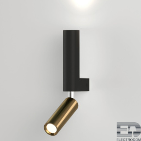 Eurosvet Настенный светильник 40020/1 LED черный/латунь - цена и фото