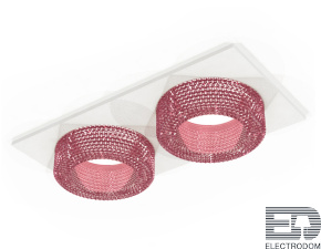Комплект встраиваемого светильника с композитным хрусталем XC7635022 SWH/PI белый песок/розовый MR16 GU5.3 (C7635, N7193) - цена и фото