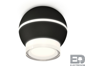 Комплект накладного светильника с дополнительной подсветкой XS1102042 SBK/FR/CL черный песок/белый матовый/прозрачный MR16 GU5.3 LED 3W 4200K (C1102, N7160) - цена и фото