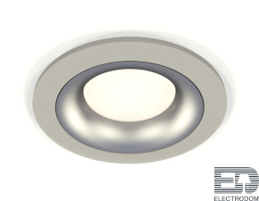 Комплект встраиваемого светильника XC7623004 SGR/MCH серый песок/хром матовый MR16 GU5.3 (C7623, N7013) - цена и фото