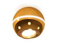 Комплект накладного поворотного светильника с дополнительной подсветкой XS1105011 PYG золото желтое полированное MR16 GU5.3 LED 3W 4200K (C1105, N7004) - цена и фото