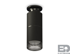 Комплект накладного светильника с композитным хрусталем XS6302202 SBK/PBK/BK черный песок/черный полированный/тонированный MR16 GU5.3 - цена и фото
