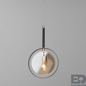 Подвесной светильник со стеклянным плафоном Eurosvet Gallo 50121/1 черный - цена и фото