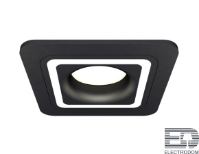 Комплект встраиваемого светильника XC7902011 SBK черный песок MR16 GU5.3 (C7902, N7716) - цена и фото