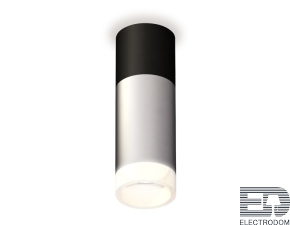 Комплект накладного светильника с акрилом XS6324062 SSL/SBK/FR серебро песок/черный песок/белый матовый MR16 GU5.3 - цена и фото