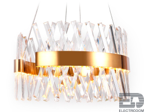 Хрустальный подвесной светодиодный светильник TR5309 GD/CL золото/прозрачный 100W D500*750 (Без ПДУ) - цена и фото