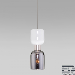 Подвесной светильник со стеклянным плафоном Eurosvet Tandem 50118/1 никель - цена и фото