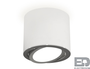 Комплект накладного поворотного светильника XS7401003 SWH/PSL белый песок/серебро полированное MR16 GU5.3 (C7401, N7003) - цена и фото