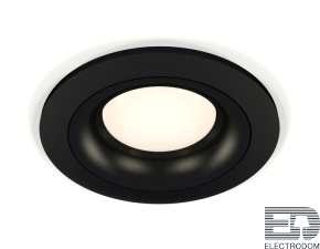 Комплект встраиваемого светильника XC7622002 SBK/PBK черный песок/черный полированный MR16 GU5.3 (C7622, N7011) - цена и фото