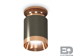 Комплект накладного светильника XS6303160 DCH/PPG черный хром/золото розовое полированное MR16 GU5.3 (N6906, C6303, N6135) - цена и фото