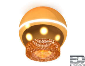 Комплект накладного светильника с дополнительной подсветкой XS1105020 PYG/CF золото желтое полированное/кофе MR16 GU5.3 LED 3W 4200K (C1105, N7195) - цена и фото