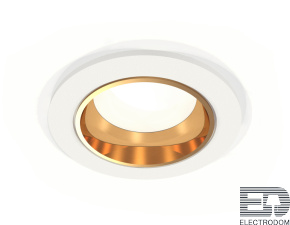 Комплект встраиваемого светильника XC6512004 SWH/PYG белый песок/золото желтое полированное MR16 GU5.3 (C6512, N6113) - цена и фото