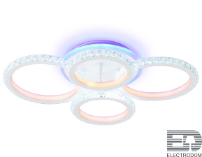 Потолочный светодиодный светильник с RGB подсветкой и пультом<br /FA9524/2+2 WH белый 92W (ПДУ РАДИО 2.4G) - цена и фото