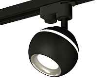 Комплект трекового однофазного светильника с подсветкой XT1102042 SBK/PSL черный песок/серебро полированное MR16 GU5.3 LED 3W 4200K (A2521, C1102, N7023) - цена и фото