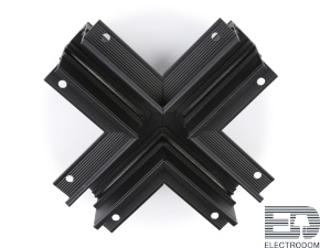 Коннектор х-образный для встраиваемого шинопровода Magnetic GL3358 BK черный - цена и фото