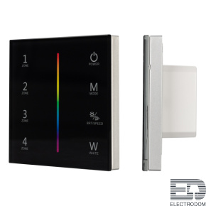 Панель Sens SMART-P30-RGBW Black (230V, 4 зоны, 2.4G) Arlight 027104 - цена и фото