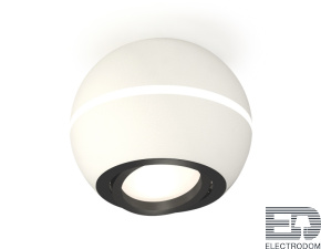 Комплект накладного поворотного светильника с дополнительной подсветкой XS1101021 SWH/PBK белый песок/черный полированный MR16 GU5.3 LED 3W 4200K (C1101, N7002) - цена и фото