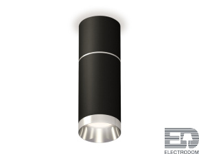 Комплект накладного светильника XS6323060 SBK/PSL черный песок/серебро полированное MR16 GU5.3 (C6302, A2060, C6323, N6132) - цена и фото