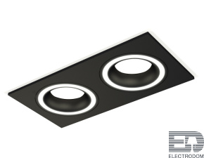 Комплект встраиваемого светильника с акрилом XC7636040 SBK черный песок MR16 GU5.3 (C7636, N7111) - цена и фото