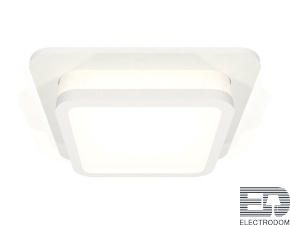 Комплект встраиваемого светильника с акрилом XC7901012 SWH/FR белый песок/белый матовый MR16 GU5.3 (C7901, N7750) - цена и фото