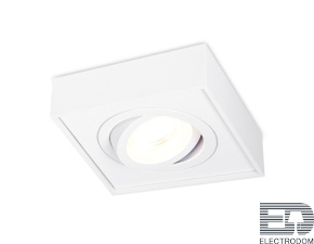 Встраиваемый поворотный точечный светильник TN154 WH белый GU5.3 96*96*50 - цена и фото