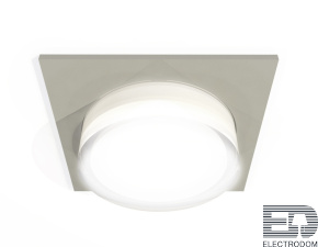 Комплект встраиваемого светильника с акрилом XC7633040 SGR/FR/CL серый песок/белый матовый/прозрачный MR16 GU5.3 (C7633, N7160) - цена и фото