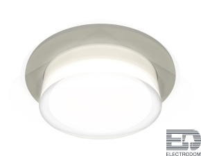 Комплект встраиваемого светильника с акрилом XC7623040 SGR/FR/CL серый песок/белый матовый/прозрачный MR16 GU5.3 (C7623, N7160) - цена и фото