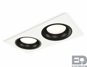 Комплект встраиваемого светильника XC7635002 SWH/PBK белый песок/черный полированный MR16 GU5.3 (C7635, N7011) - цена и фото