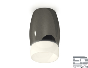 Комплект накладного светильника с акрилом XS1123024 DCH/FR черный хром/белый матовый MR16 GU5.3 (C1123, N7177) - цена и фото