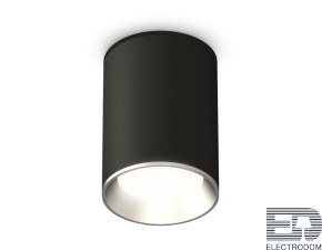 Комплект накладного светильника XS6313002 SBK/PSL черный песок/серебро полированное MR16 GU5.3 (C6313, N6104) - цена и фото