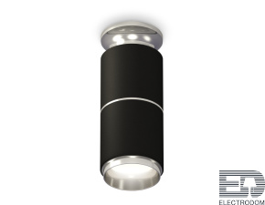 Комплект накладного светильника XS6302221 SBK/PSL черный песок/серебро полированное MR16 GU5.3 (N6903, C6302, A2060, N6122) - цена и фото