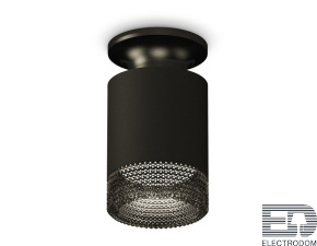 Комплект накладного светильника с композитным хрусталем XS6302102 SBK/PBK/BK черный песок/черный полированный/тонированный MR16 GU5.3 (N6902, C6302, N6151) - цена и фото