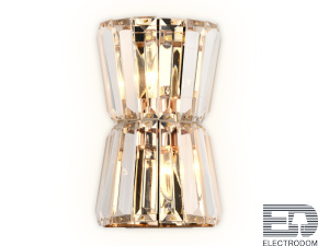 Настенный светильник с хрусталем TR5219/2 СD/CL золото/прозрачный E14/2 max 40W 245*150*110 - цена и фото