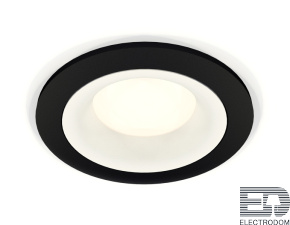 Комплект встраиваемого светильника XC7622001 SBK/SWH черный песок/белый песок MR16 GU5.3 (C7622, N7010) - цена и фото