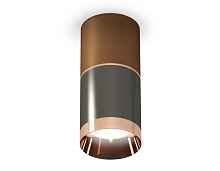 Комплект накладного светильника XS6303021 DCH/CF/PPG черный хром/кофе песок/золото розовое полированное MR16 GU5.3 - цена и фото