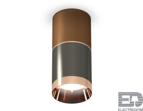 Комплект накладного светильника XS6303021 DCH/CF/PPG черный хром/кофе песок/золото розовое полированное MR16 GU5.3 - цена и фото