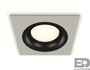 Комплект встраиваемого светильника XC7633002 SGR/PBK серый песок/черный полированный MR16 GU5.3 (C7633, N7011) - цена и фото