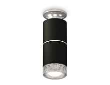 Комплект накладного светильника с композитным хрусталем XS6302222 SBK/PSL/CL черный песок/серебро полированное/прозрачный MR16 GU5.3 - цена и фото