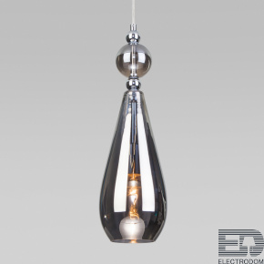 Подвесной светильник со стеклянным плафоном Eurosvet Ilario 50202/1 дымчатый - цена и фото