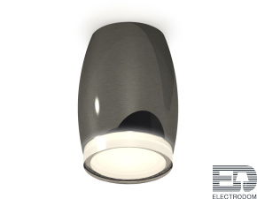 Комплект накладного светильника с акрилом XS1123022 DCH/FR/CL черный хром/белый матовый/прозрачный MR16 GU5.3 (C1123, N7160) - цена и фото