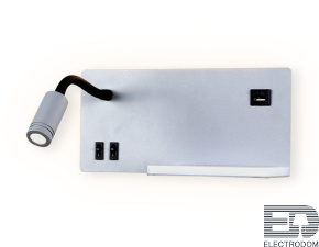 Настенный светодиодный светильник с полкой, USB портом и выключателем FW292 - цена и фото