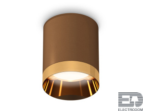 Комплект накладного светильника XS6304011 SCF/PYG кофе песок/золото желтое полированное MR16 GU5.3 (C6304, N6134) - цена и фото