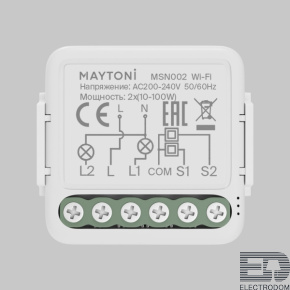 Wi-Fi выключатель двухканальный (без нуля) MSN002 MSN002 - цена и фото