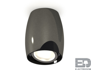 Комплект накладного поворотного светильника XS1123001 DCH/PSL черный хром/серебро полированное MR16 GU5.3 (C1123, N7003) - цена и фото