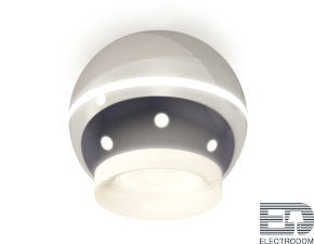 Комплект накладного светильника с дополнительной подсветкой XS1104030 PSL/FR серебро полированное/белый матовый MR16 GU5.3 LED 3W 4200K (C1104, N7165) - цена и фото